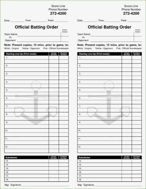 Softball Lineup Template Excel 14 Solution Youll Want To