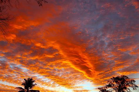 Fiery Sky Sunset Orange Free Photo On Pixabay Pixabay