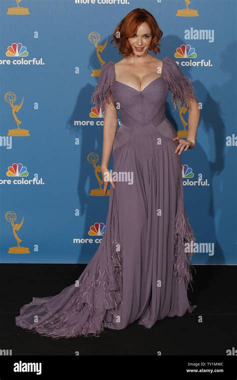 Actress Christina Hendricks From Mad Men Poses At The 62nd Primetime Emmy Awards At The Nokia