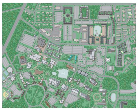 City And College Campus Map Illustration And Design