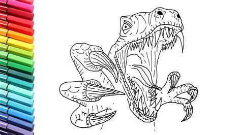 Crown coloring page for preschoolers. Drawing And Coloring Velociraptor Attack - Dinosaurs Color ...