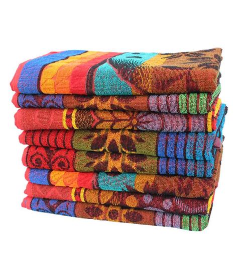 Wholesale custom super soft solid color terry bamboo cotton bath towel multi color dobby luxury hotel bath towel. Mandhania Set of 8 Cotton Bath Towel - Multi Color - Buy ...