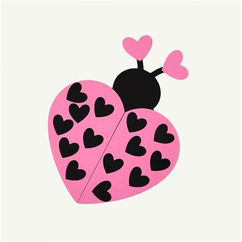 Valentine Heart Shaped Ladybug Craft Kit Bulletin Boards Etsy