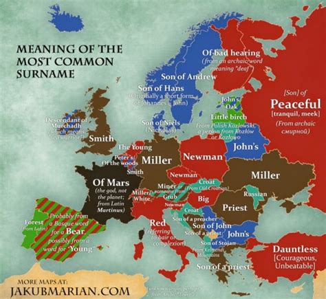 Map Monday Most Common Surname In Each European Country