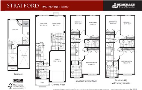 Stratford Floor Plan At Brookside In Ottawa On