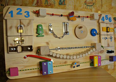 Busy Board Activity Toy Sensory Game Wooden Toy Toddler Busy Boards