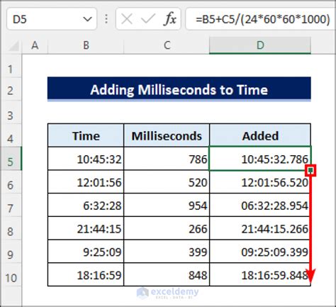 Add Milliseconds To Time In Excel With Quick Steps Exceldemy