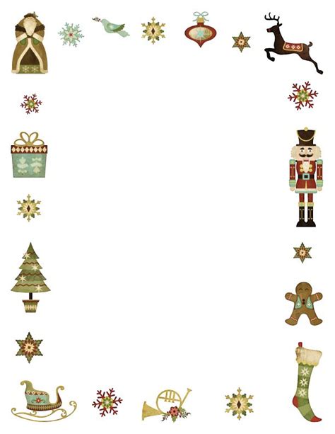 A Christmas Border Made Up Of Different Ornaments And Decorations