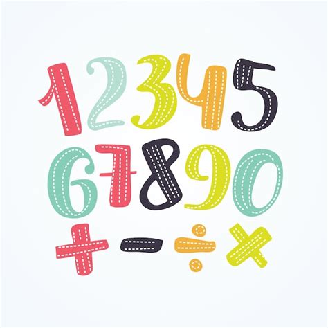 Premium Vector Illustration Of Colorful Numbers Set Signs