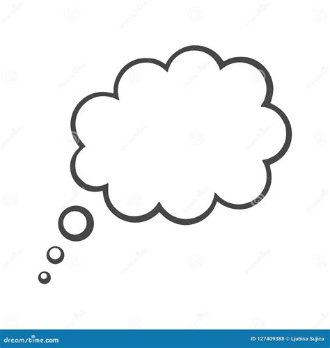 Thought Cloud Thought Cloud Icon Simple Vector Stock Vector