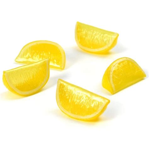 Simulation Fruit Yellow Lemon Block Wedge With Slice Simulation Fake