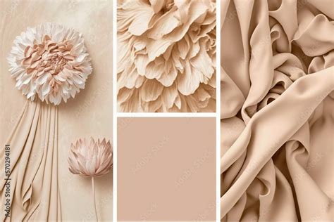 Nude Palettes In Illustration Bohemian Trendy Chic Background Pattern