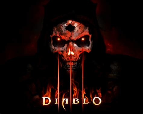 🔥 Free Download Diablo Iii Smiling Skull In Dark Wallpaper Wallpapers