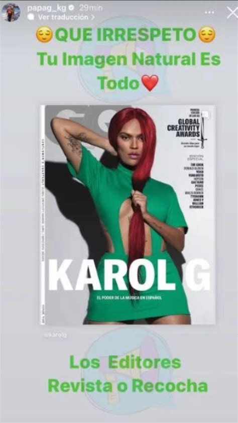 Revista O Recocha Así Reaccionó Papá De Karol G A Fotos De Gq Infobae