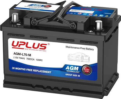 Uplus Bci Group 48 Car Battery Agm L70 M Maintenance Free