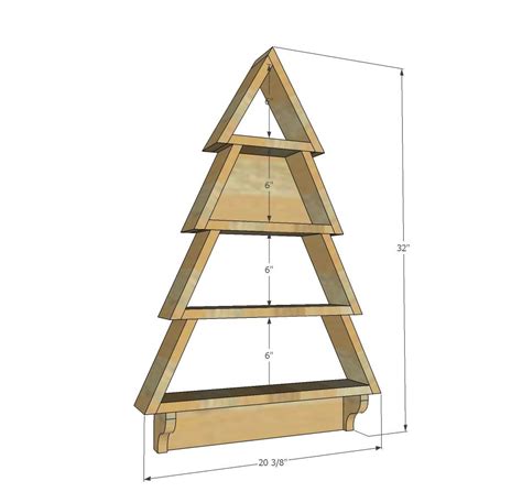 20 Plywood Christmas Tree With Shelves