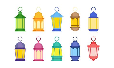 Set Of Ramadan Lantern Flat Design 10796480 Vector Art At Vecteezy