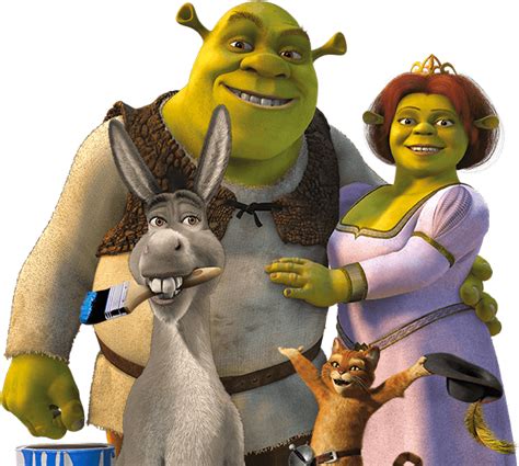 Download Shrek Shrek And Fiona And Donkey Hd Transparent Png