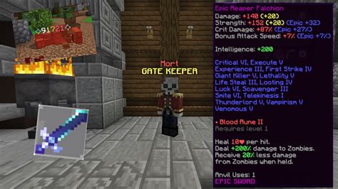 The hyperion is a legendary sword. So I crafted the best sword for dungeons... (hypixel ...