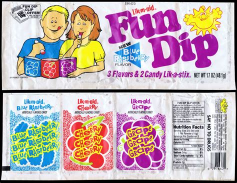 Cc Sunline Sunmark Lik M Aid Fun Dip Candy Package 1993 Candywrappermuseum