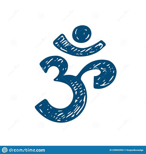 Omaumsymbol Of Hinduismcalligraphysimple Iconlogo Of Sacred Sound