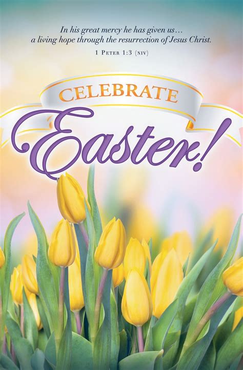 Celebrate Easter Letter Size Bulletin Church Partner