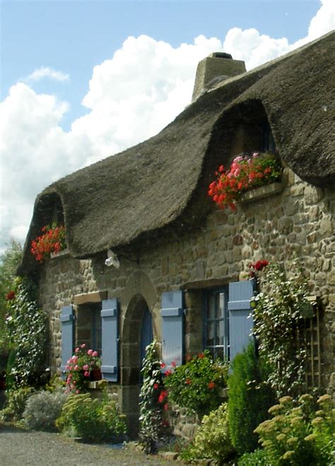 Thatched Cottage In Normandy France I Loved My Bike Rides In 88 I