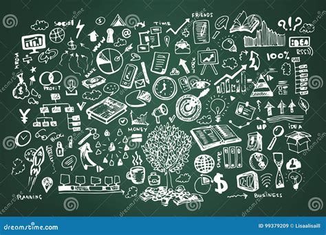 Business Doodle Vector Illustration Icon And Hand Drawn Elements
