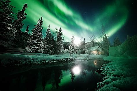 The Northern Lights As Seen At Chena Hot Springs Resort Just Outside Of