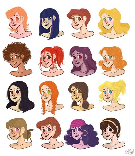 The Many Faces Of Disney Princesses In Different Styles And Colors All
