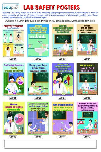 Safety posters are visual tools. Lab Safety Posters, 300 Gsm, Malhotra Book & Stationery ...