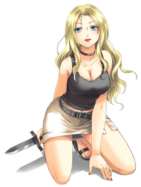 Iwao Irina Jelavic Ansatsu Kyoushitsu Highres 1girl Black Shirt