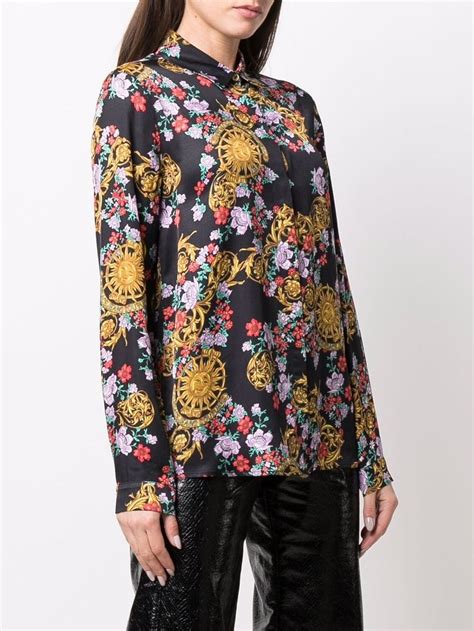 Versace Jeans Couture Baroque Print Button Down Shirt 72hal201 Ns082