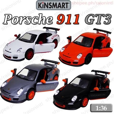 ♝kinsmart 136 Porsche 911 Gt3 Rs Diecast Collectible Model Toy Car