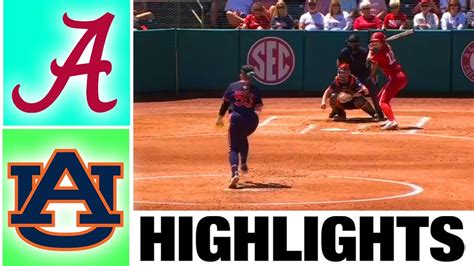 13 Alabama Vs Auburn Highlights Ncaa Softball Highlights 2023