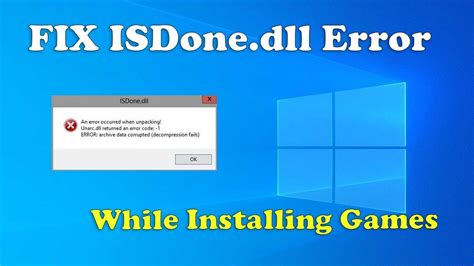 How To Fix Isdone Dll Error While Installing Games In Windows Fix Isdone Dll Error