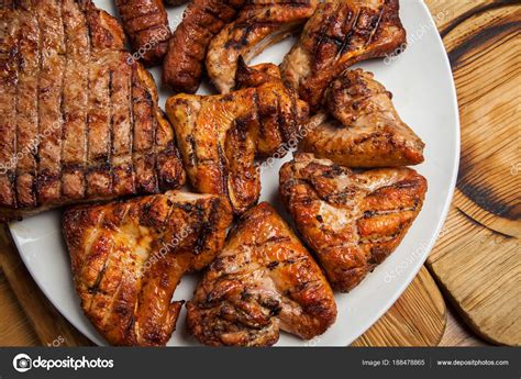 Mixed Grilled Meat Platter Assorted Delicious Grilled Meat ⬇ Stock