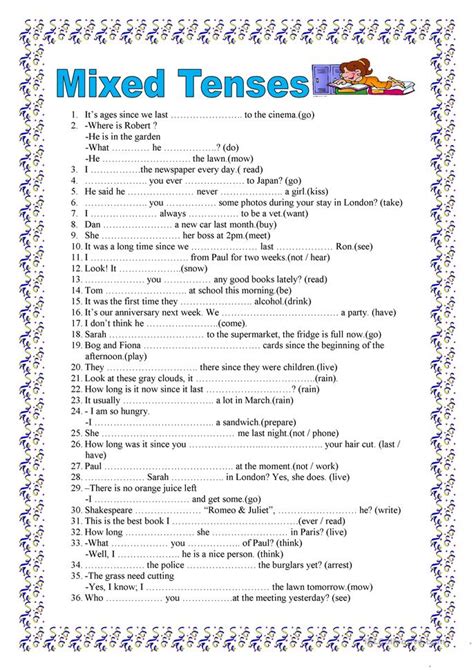 Mixed Past Tenses Revision Past Simple Past Tense Worksheet Verb Tenses