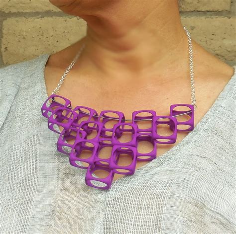 3d Printed Necklace 3d Printed Jewelry Tiny Right Brain Designs