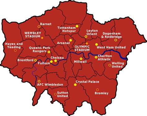 London football map 2013-14 (With images) | London football, London football teams, Hidden london