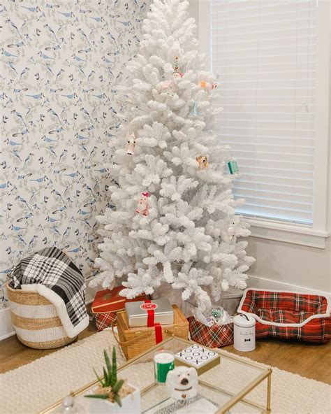 White Flocked Christmas Tree From Martha Stewart White