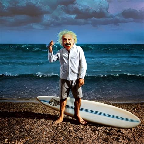 Einstein As A Surfer Rweirddalle