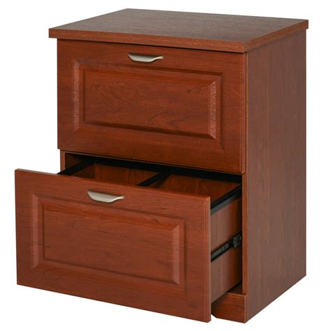 Homcom Wood 2 Drawer Lateral File Cabinet Organizer With File Hooks And