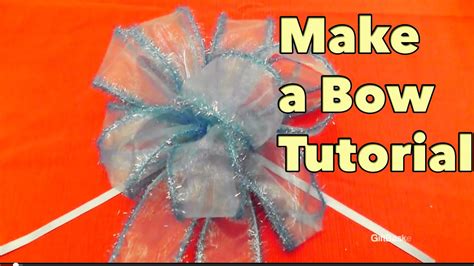To make a large circular bow, you will need three things: DIY Make a Bow Tutorial - Giftbasketappeal - YouTube