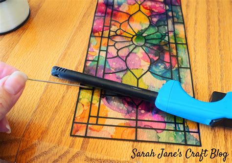Hanging Faux Stained Glass Panels Made With Laminating Pouches