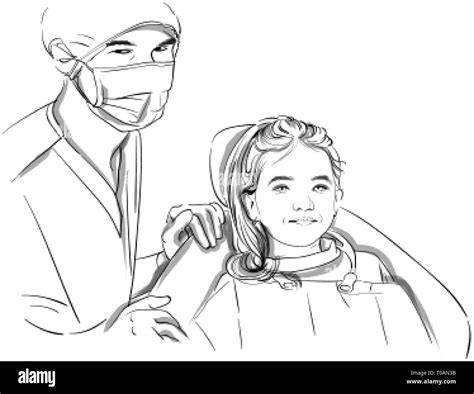 Doctor And Patient Happy Smiling Vector Sketch Storyboard Detailed