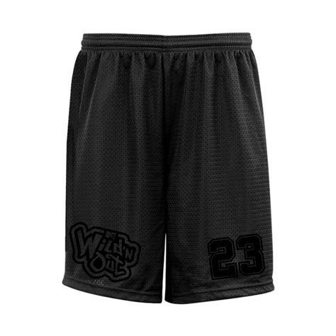 Wild N Out Black On Black Logo Mesh Shorts Paramount Shop