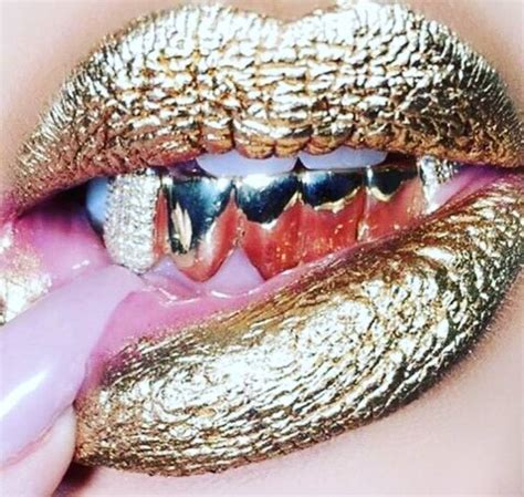 Pin By Down The Rabbit Hole On Amazing Lips Grillz Gold Lips Girl