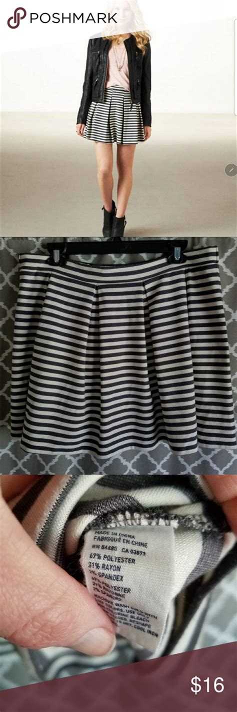 American Eagle Sz Xl Striped Skirt American Eagle Skirts Grey Stripes
