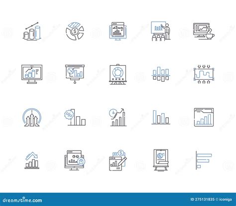 Charts And Diagrams Outline Icons Collection Charts Diagrams Graphs